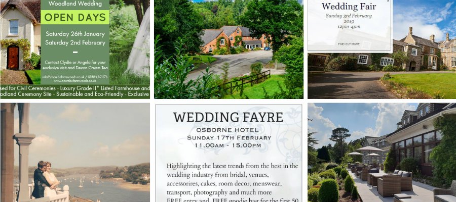 Check out our list of wedding fairs, open days and events in Devon that are taking place throughout February 2019 devonweddingguide.com/blog/2019-Febr…. Not on the list? Then get in touch and we would love to add you!
