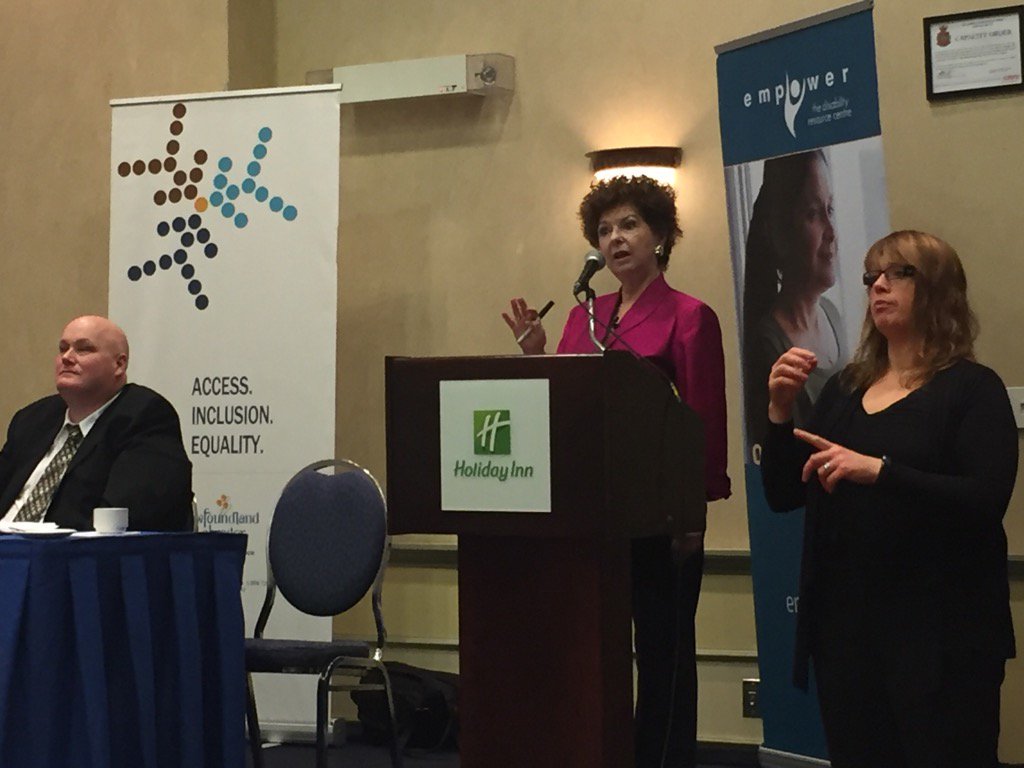 #throwbackthursday to when Susan Scott Parker, CEO &amp; Founder of <a href="/bizdisint/">bdi</a>, introduced the concept &amp; language of #disabilityconfidence to NL employers.  #inclusion4everyone #sooldbrain #sonewbrain #yyt