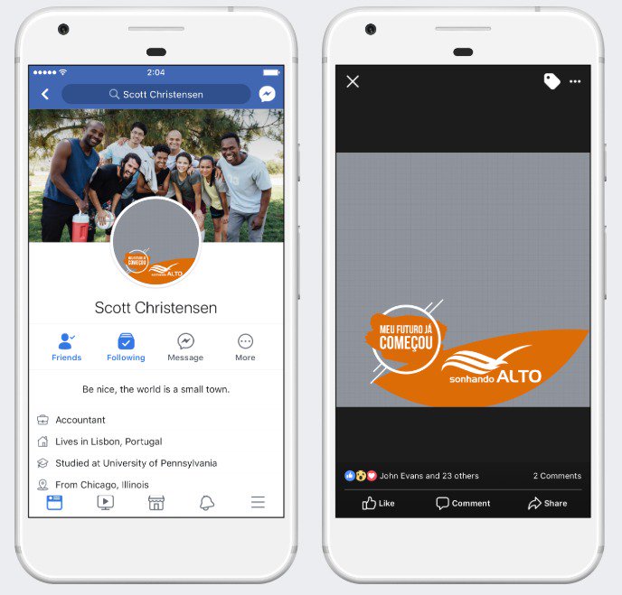 Seu futuro também já começou? Então faça sua foto personalizada no link buff.ly/2Wr7wGu e compartilhe a sua história! 😃 #SonhandoAlto