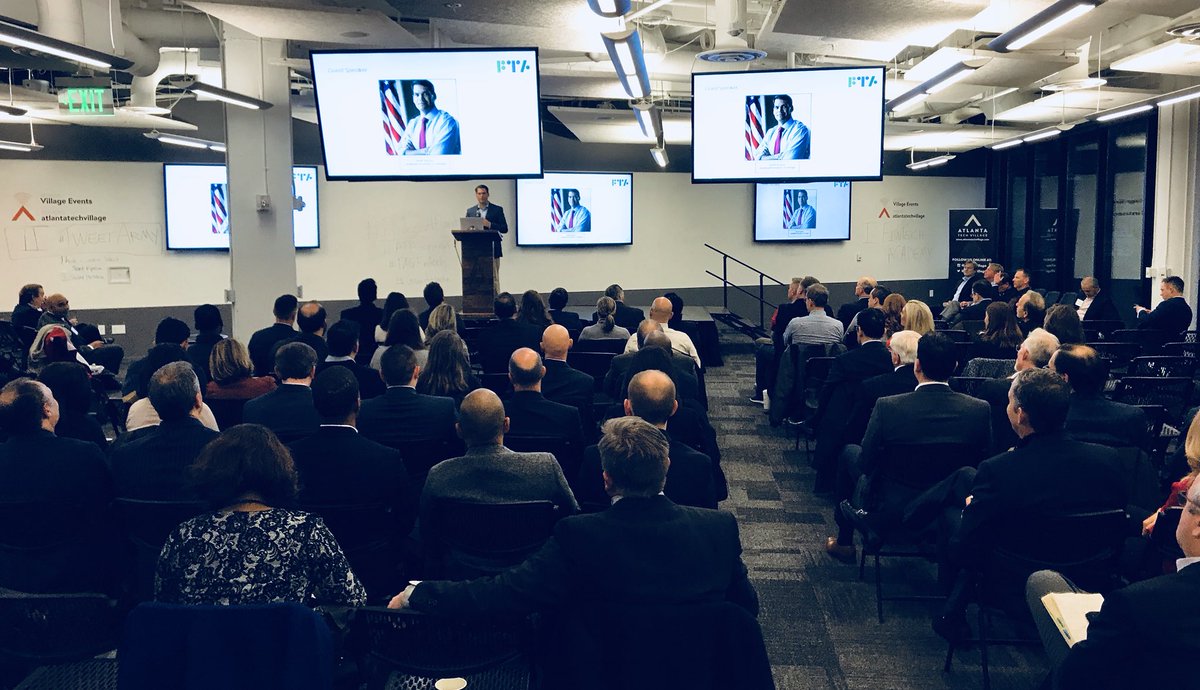 GeoffDuncanGA's tweet photo. Excited to start the morning at @ATLTechVillage w/ #FinTechAtlanta. Over 70% of U.S. financial transactions are processed in GA & we know that by continuing to enhance our 21st century education system we will create a talent pipeline that fuels this industry’s continued success. https://t.co/ab0SnPV56x