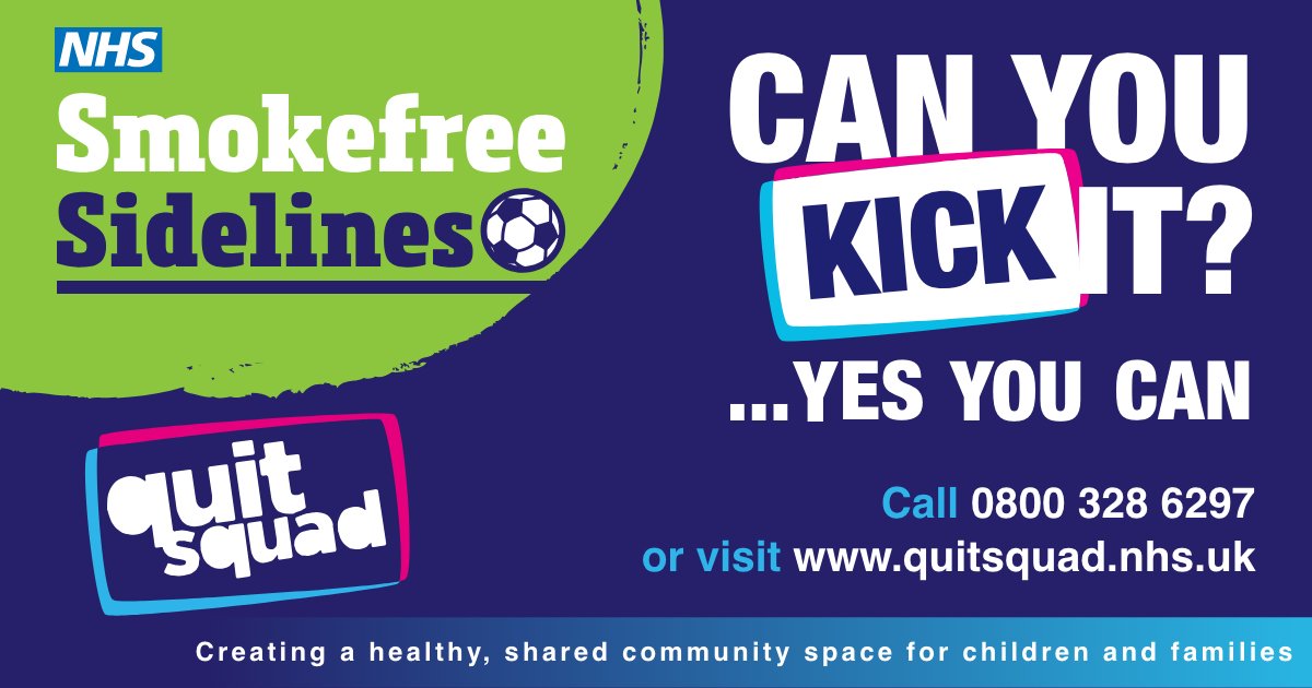 The #QuitSquad are looking for local grassroots sports clubs to join the #SmokeFreeSidelines initiative to help create a #SmokeFreeGeneration. Is your club interested in joining? Get in touch with the Quit Squad on 0800 328 6297