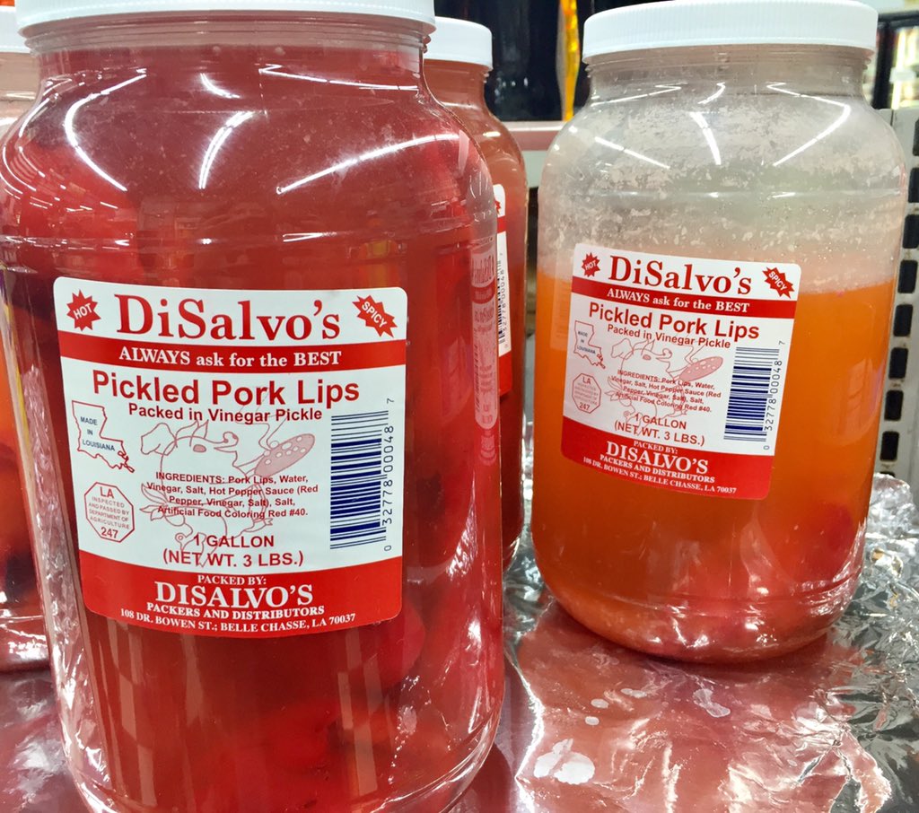 ChefKevinBelton's tweet photo. Monica saw this, stopped dead in her tracks and said “OH NO!”😳😂 #piglips #pickledpiglips #ohno #pickled #nola #somethingshewillnevereat https://t.co/1tENVM79wi