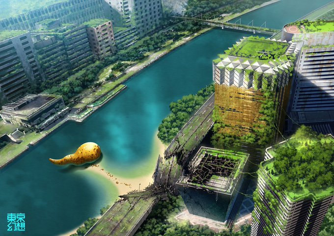 かわいいディズニー画像 これまでで最高の東京 廃墟 イラスト かわいいディズニー画像 これまでで最高の東京 廃墟 イラスト