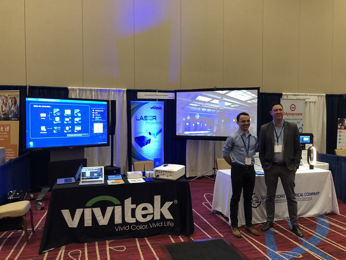 Displaying @  #Techspo19 <a href="/vivitek/">Vivitek</a> come see our education solutions including NovoConnect NovoDS &amp; Large Venue Laser projection