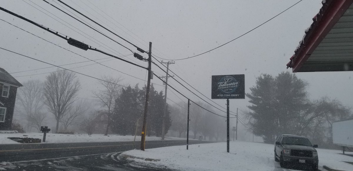 “We survived the Squall of 2019!” A snowy 30 minutes at Tidewater Promotions.