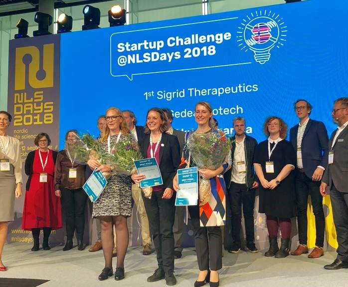 On 10th of September, Sigrid Therapeutics was voted the winner of the Startup Challenge Award at the Nordic Life Science Days!