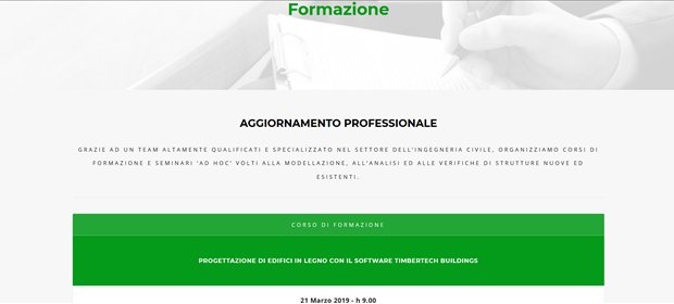 CORSO DI FORMAZIONE
"Progettazione di edifici in legno con il software TimberTech Buildings " insieme a
TimberTech Buildings. Durante il corso verranno spiegate le principali funzionalità del programma (mosayk.it/formazione/)