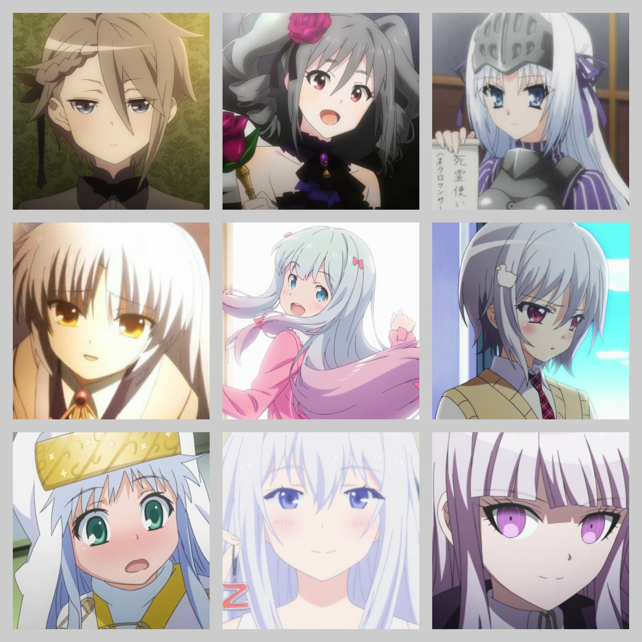 ろあ アニメ好き 銀髪 白髪ヒロインキャラ寄せ集め 36人 好きなキャラいたら教えてちょ 銀髪キャラ 白髪キャラ 好きなキャラがいたらrt アニメ好きと繋がりたい アニメ