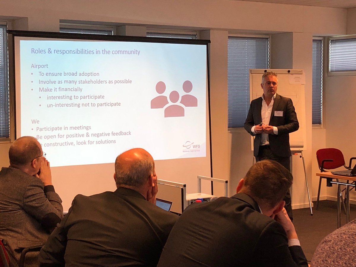 NallianInc's tweet photo. Using the Slot Booking app has increased productivity by 10-15% with a clear future potential for further growth'. Great to have ground handler WFS' Marc Claesen sharing his experience at the Masterclass today. #brucloud #slotbooking #datasharing https://t.co/3cZM4bYZiz