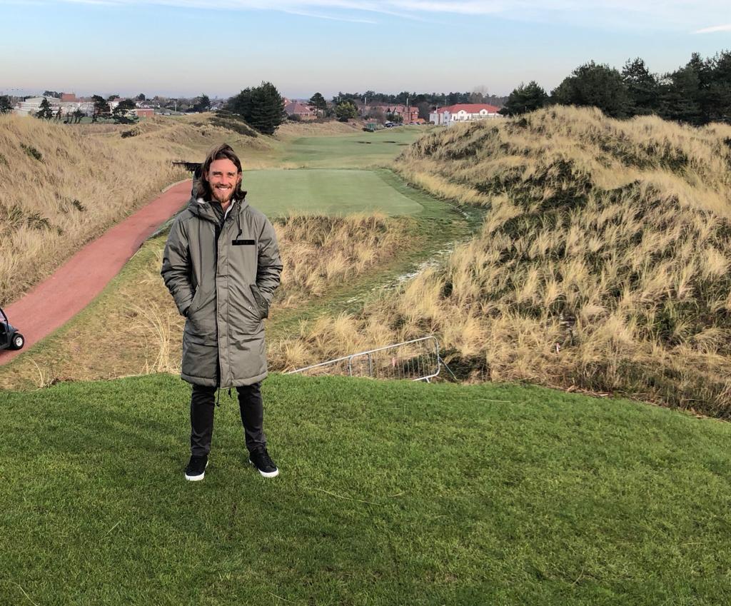 Great to see <a href="/TommyFleetwood1/">Tommy Fleetwood</a> today, taking a look at recent course improvements....pictured here on the new 18th tee. 🏌️‍♂️@britishmasters only 98 days to go 😁