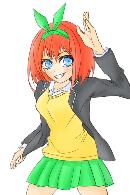 とーふさんがTwitterに投稿した中野四葉(五等分の花嫁)のイラスト。