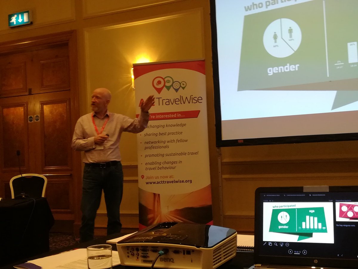 ActTravelWise's tweet photo. Chris Bristow of @BetterPoints speaking at #acttw19 on Bella Mossa, an app-based incentive scheme in #Bologna https://t.co/7vdhD8KrKy