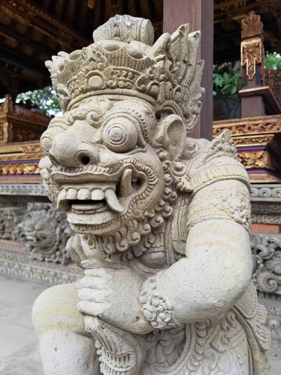 One of the hundreds of statues in a temple I visited in #bali #remoteworker #remoteworkers #remoteworkerlife