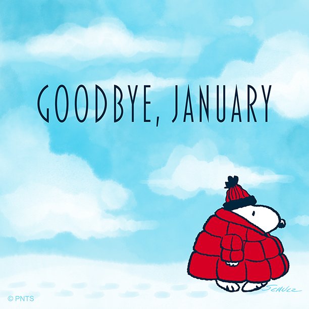 PEANUTS on Twitter: "Goodbye, January. https://t.co/C9xrXqyb78" / Twitter