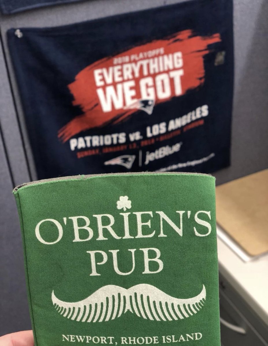 Obriens_nptri's tweet photo. T-3 days until #SuperBowlLIII and the New England Patriots‘s last game of the season! Who’s ready?!
•
•
•
#PatriotNation #NewEnglandLife #NewEnglandPatriots #MyNewportLife #NewportRI #NewportNightlife #TB12 #TomBrady #SuperBowl #401only #CityByTheSea #CityOfNPT #Pats https://t.co/OnOWMlSPLa