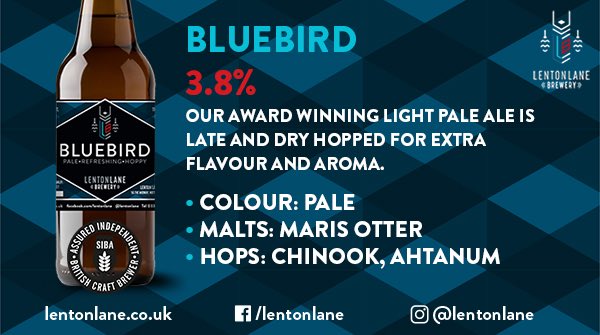 lentonlane's tweet photo. Bluebird - 3.8%
One of our best sellers. Available from our bottle shop or a local pub near you! #yourlocalbrewery
🍻🍻🍻🍻🍻🍻🍻🍻🍻🍻
.
.
#beer #beerstack #instabeerofficial #beerscene #hophour #ratebeer #cerveja #craftbeer #bluebird #beerpics #beerphotos #cheers #untappd https://t.co/IkoyGzCdnt