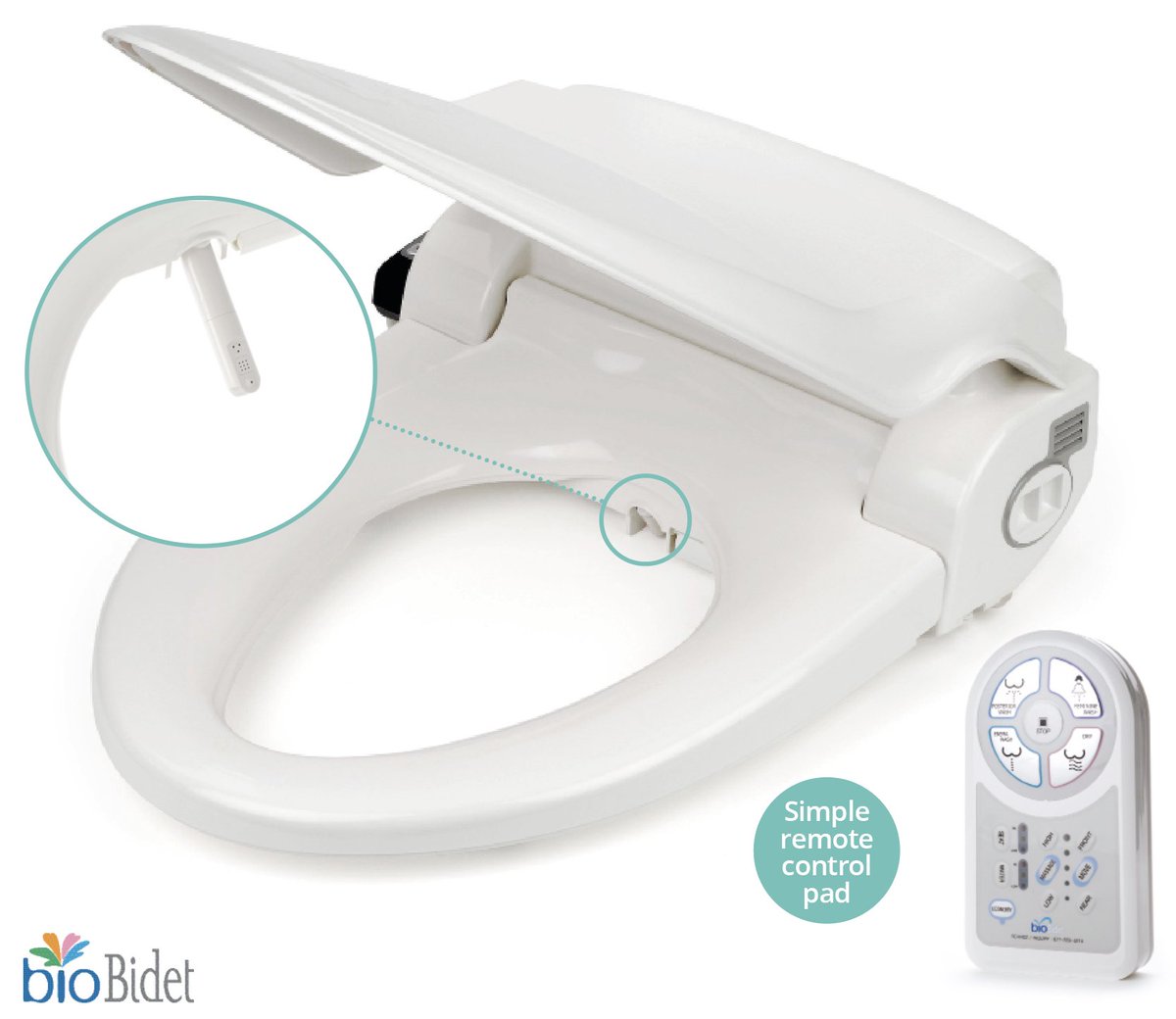 BioBidet, 1000 - Automatic Toilet Wash &amp; Dry. Perfect for users with restricted hand function. Provides a complete wash and dry cycle with full control of positioning, temperature and duration. Our price from £895