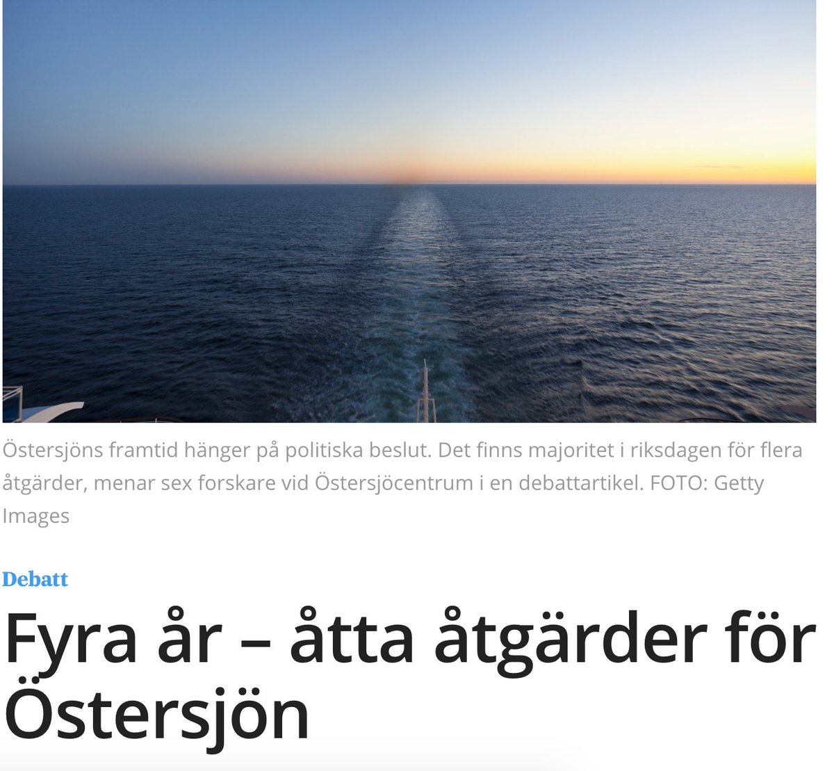 Stockholm University Baltic Sea Centre (@balticseacentre) on Twitter photo Forskare från <a href="/ostersjocentrum/">Stockholms universitets Östersjöcentrum</a> skriver i <a href="/SverigesNatur/">Sveriges Natur</a> : Det finns fog för optimism för Östersjön under de kommande fyra åren med en politisk majoritet som öppnar för flera viktiga åtgärder för havet. sverigesnatur.org/opinion/fyra-a… Forskare från <a href="/ostersjocentrum/">Stockholms universitets Östersjöcentrum</a> skriver i <a href="/SverigesNatur/">Sveriges Natur</a> : Det finns fog för optimism för Östersjön under de kommande fyra åren med en politisk majoritet som öppnar för flera viktiga åtgärder för havet. sverigesnatur.org/opinion/fyra-a…
