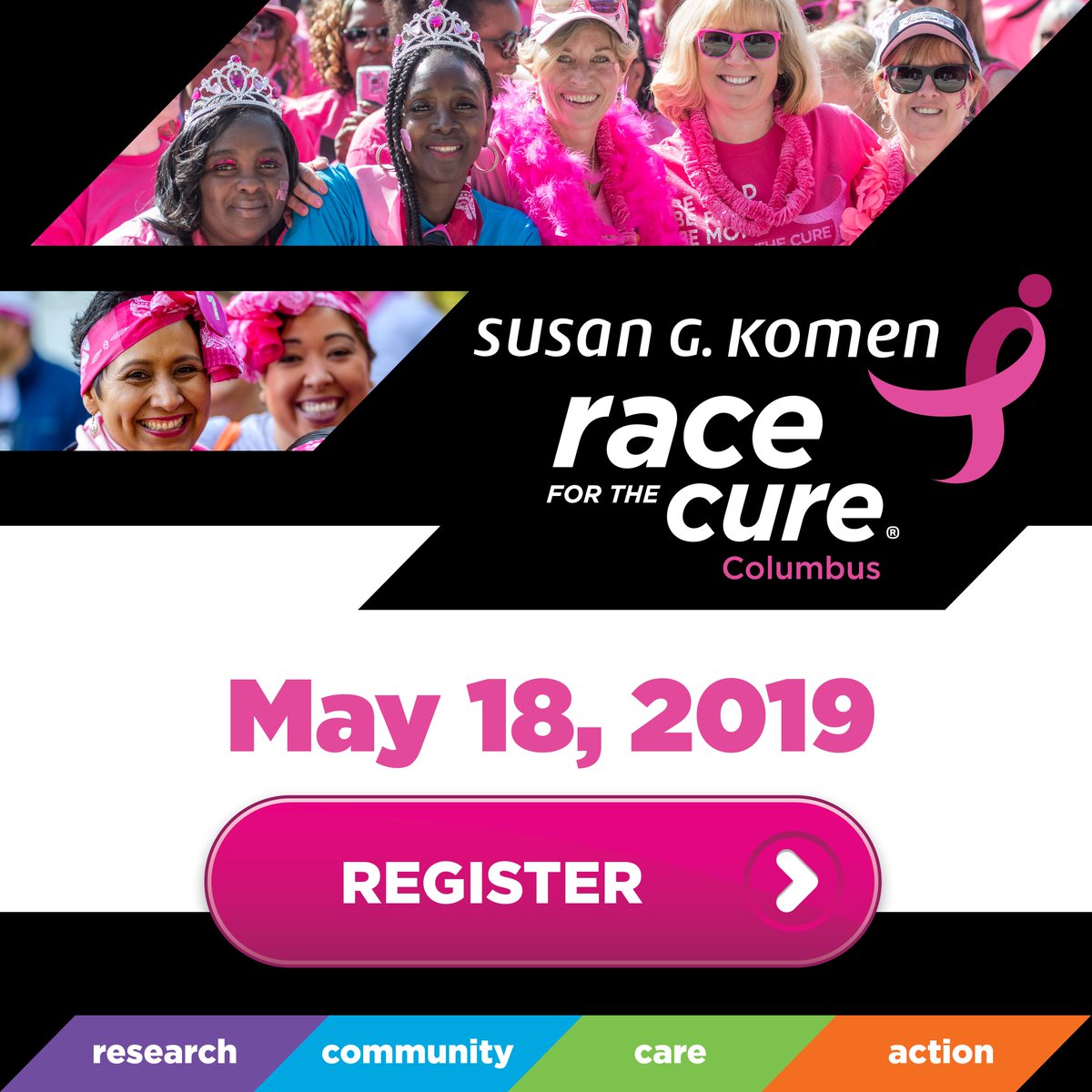 KomenColumbus's tweet photo. LAST CHANCE! Today is your last chance to take advantage of the $10 off Early Bird registration! The price jumps from $30 to $40 for adults at midnight. Don't miss out! Share with your friends and family! Register: https://t.co/7bdnkPGD9Y https://t.co/ymDAYJM6Ni