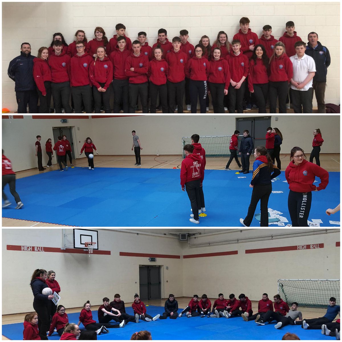 Sweets_Eoin's tweet photo. Pictured are a group of TY students from @Saint_Brendans who completed their Gaa Lifeskills coaching course today with teacher @DeclanOReilly6 and tutor @Sweets_Eoin https://t.co/HhPVcJj2kb