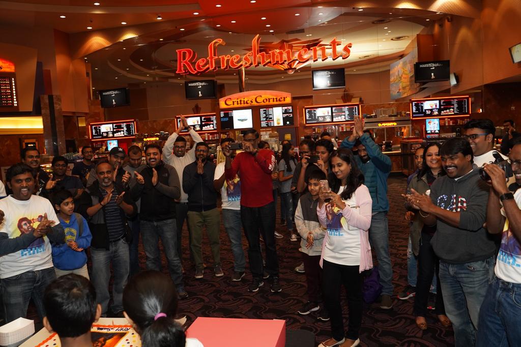 RMM_USA_Canada's tweet photo. Rajini Makkal Mandram North America Seattle Chapter USA celebrated #Petta success recently at Lincoln Square Cinemas, Bellevue, WA with fun and festivities. #pettainusa #rmmna #pettaparaak #blockbusterpetta https://t.co/oYrzpuiUpJ