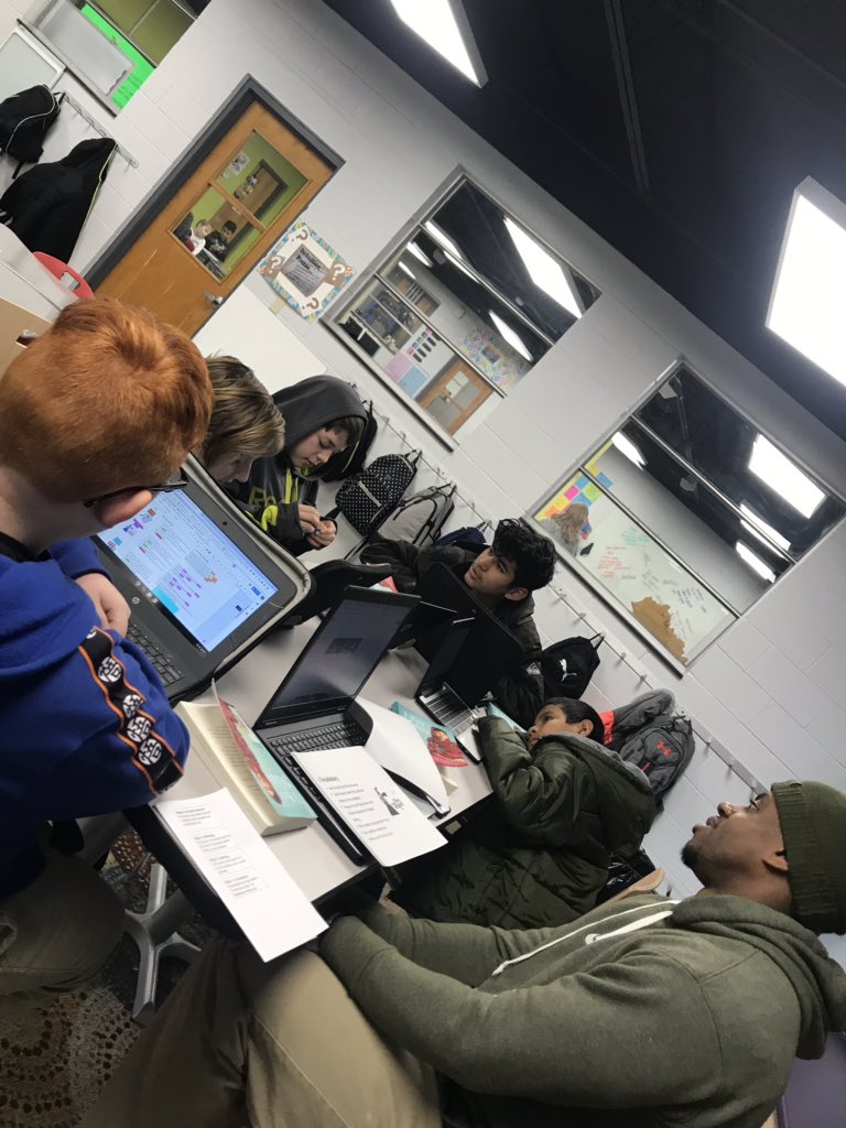 ConradReding's tweet photo. It may be cold outside but inside the @R21C_6thGrade there are some 🔥 Literature Circle convos to warm you up! @RVKPanthers @rvkschools #WeRReaders https://t.co/bUE1Nxm9sb