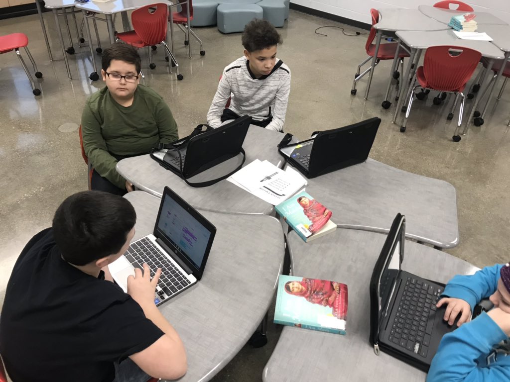 ConradReding's tweet photo. It may be cold outside but inside the @R21C_6thGrade there are some 🔥 Literature Circle convos to warm you up! @RVKPanthers @rvkschools #WeRReaders https://t.co/bUE1Nxm9sb