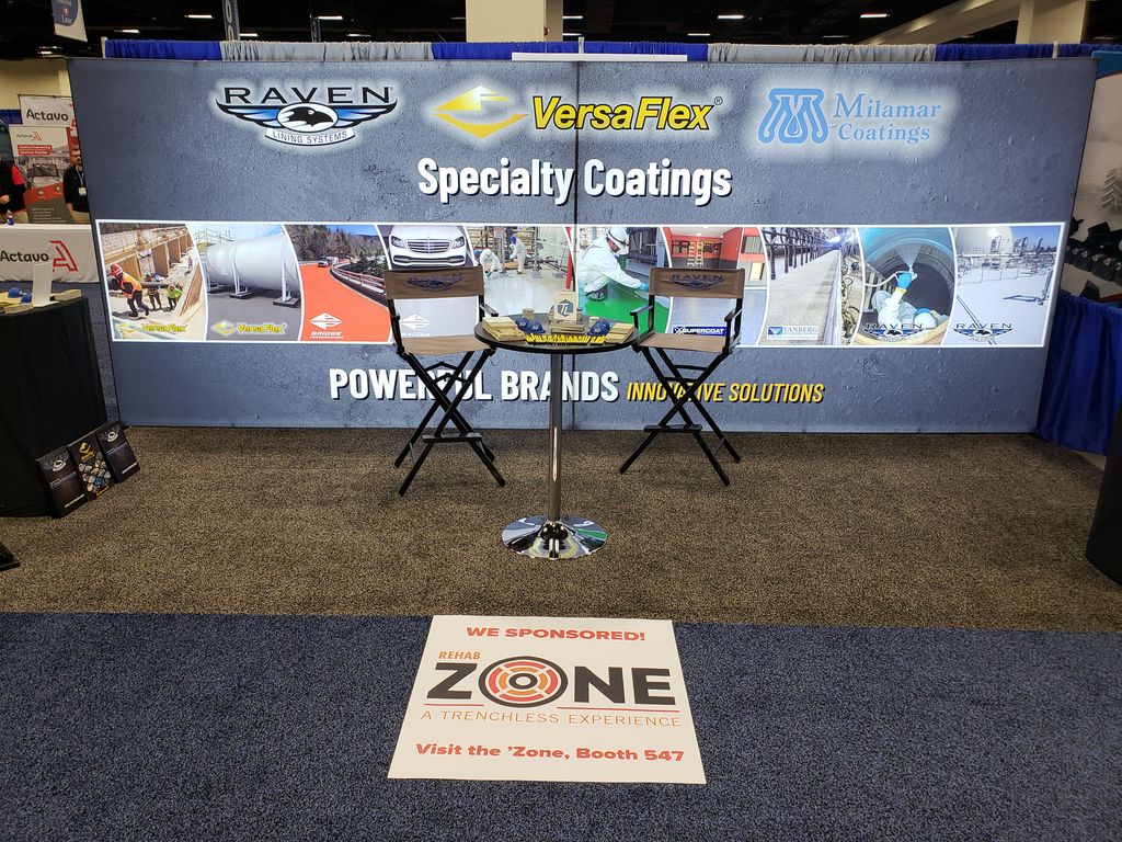 RavenLining's tweet photo. Incredible way to end the month- UCT 2019 Show Stopper Award winner for booth design and content! Thank you! Stop by booth 728 &amp; swing by UCT's RehabZone
#specialtycoatings #undergroundconstruction https://t.co/IYft8KWeD5