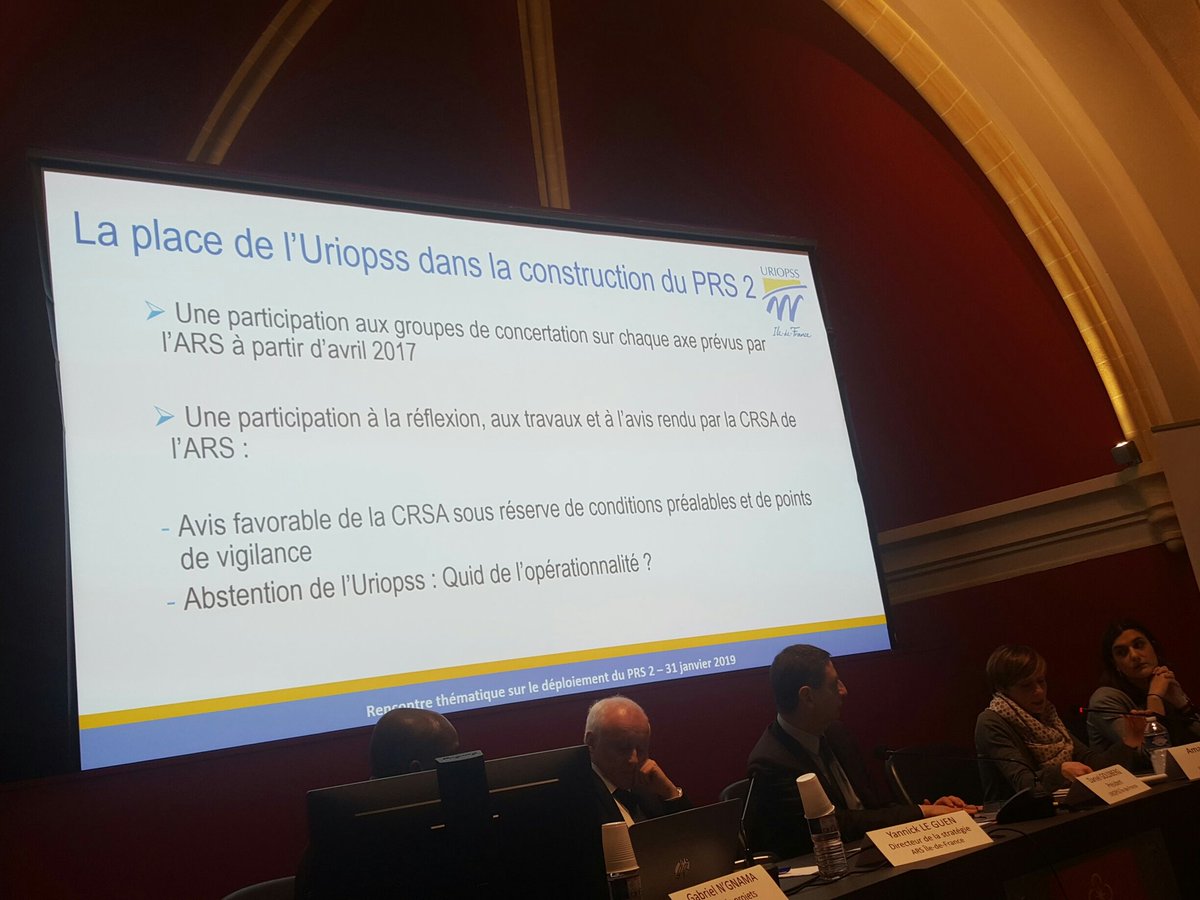 URIOPSSIDF's tweet photo. #PRS2 nous continuons avec l'intervention d'Amaëlle Penon, directrice @URIOPSSIDF et LaurÚne Pinaud conseillÚre technique médico-social. https://t.co/TzmZ753MvF