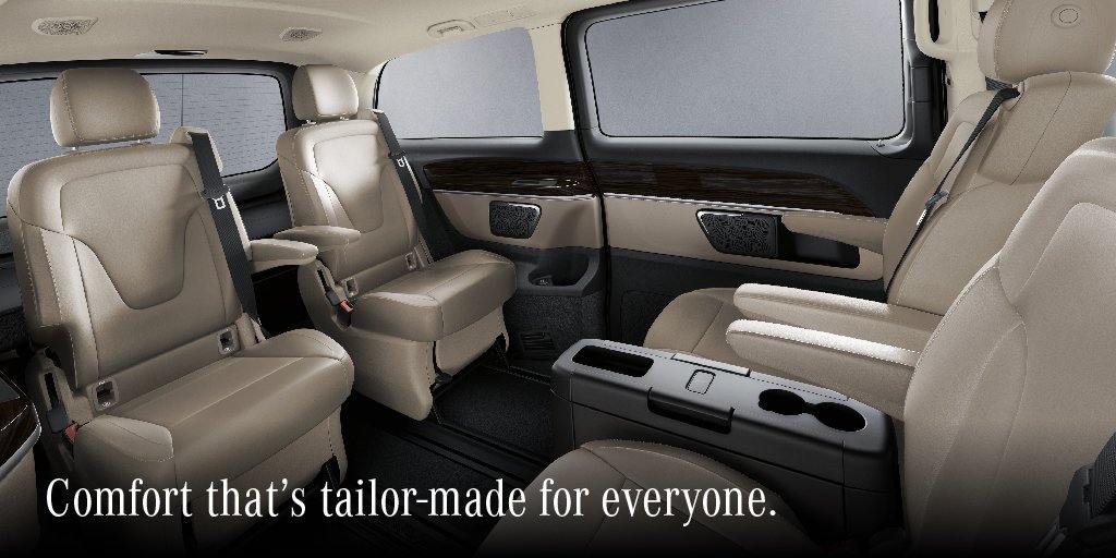 MercedesBenzInd's tweet photo. Whether it’s a family trip or work on-the-go, maximize your comfort with different seating styles available in the Mercedes-Benz V-Class. #AsLargeAsLife #VClass
Know more: https://t.co/YQB1EN8jaX https://t.co/WiZEHs9p4t