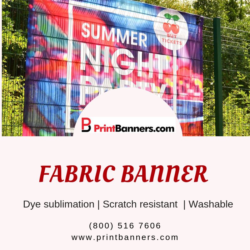 Our #PrintableFabric is a three layered woven fabric that is 100% Polyester. 
For more features, visit our online storehttps://www.printbanners.com/fabric-banner-9-oz-wrinkle-free
#FabricBanner #WrinkleFree #PrintBanners #NewYork #RushPrintingServices #PrintBanners #Banners