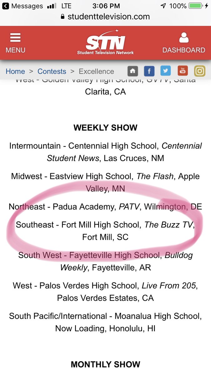 CatawbaRidgeTV's tweet photo. Best in the Southeast! Third year in a row! #yaybuzz 🏆 https://t.co/b9X2NCWv8M