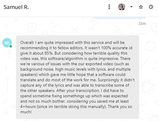 Honest feedback from one of our users =) You rock, guys - We always strive for the best. ❤️💛💚