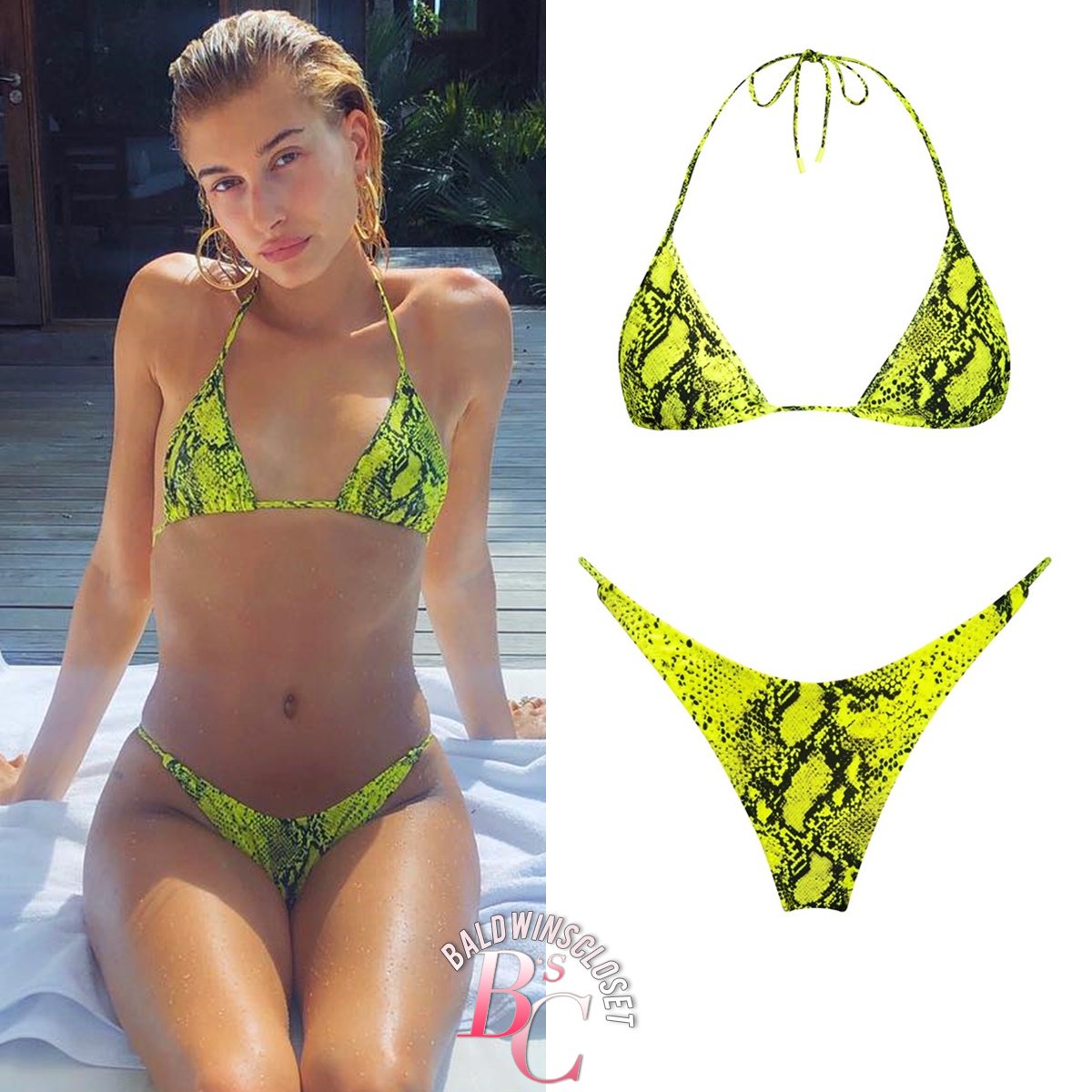 triangl snakeskin bikini