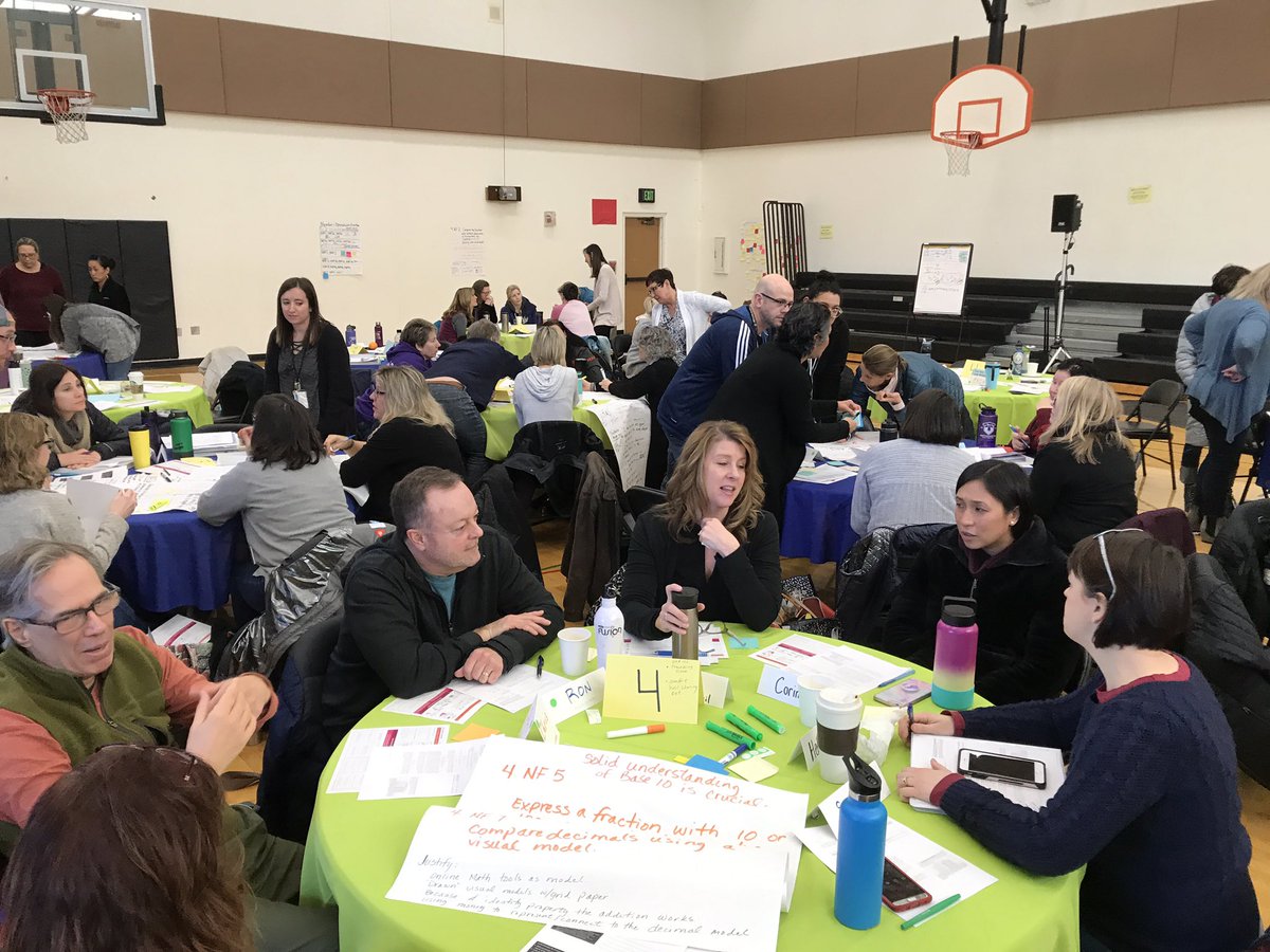 Maureen0411's tweet photo. Grades 3-5 teachers and admin going deeper in their learning as we tackle key question...how do we reduce the predictability of who succeeds/fails in math. Thank you TDG! @nc12Schools https://t.co/hFS4ocnmuT