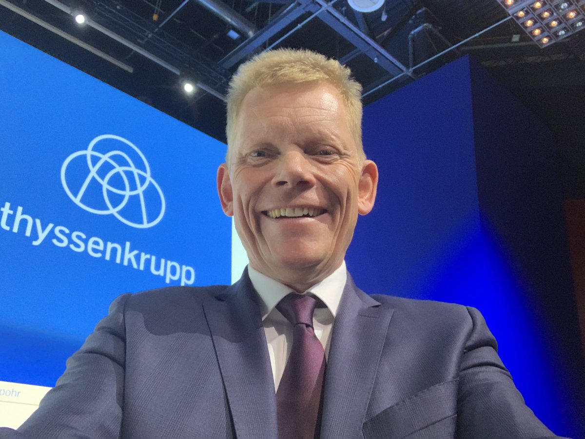 guido_kerkhoff's tweet photo. Doppelte Premiere: Morgen zum ersten Mal als Vorstandsvorsitzender auf der @thyssenkrupp Hauptversammlung und heute schon auf Twitter. Ich freue mich, packen wir's an. #HelloTwitter #bestforboth https://t.co/ButUHsvnIE