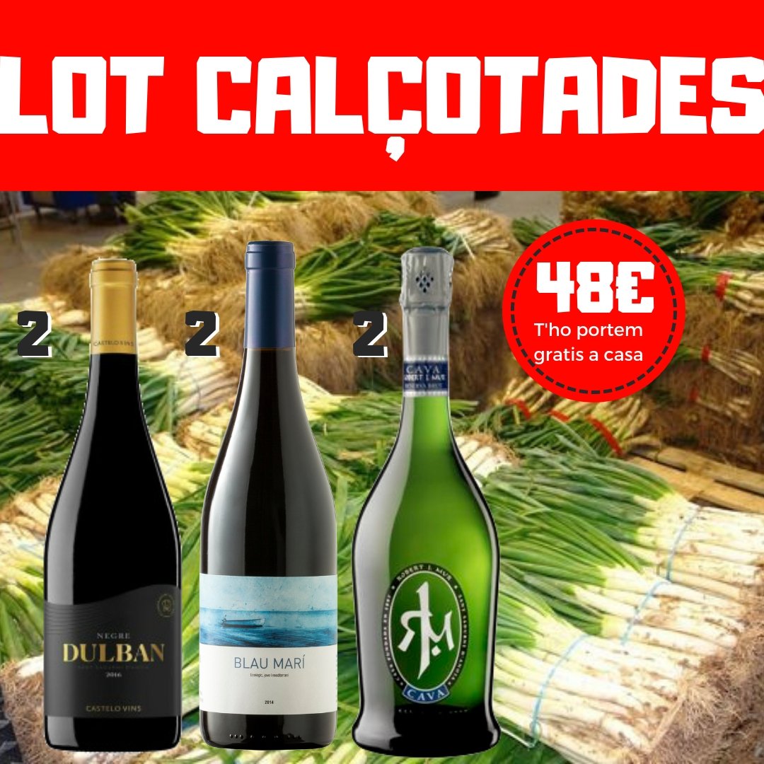 CelleretMarta's tweet photo. Lot #calçotades, els #calçots, si van ben acompanyats, s'hi posen millor. Per això us hem preparat aquest pack ideal per a Calçotades: 4 #vinsNegresecològics i 2 #CavesBrutReserva al millor preu.
https://t.co/n14RdXzlpG
#cavacastelodepedregosa  #VinsPetxina #robertjmur https://t.co/ph21leQPUS