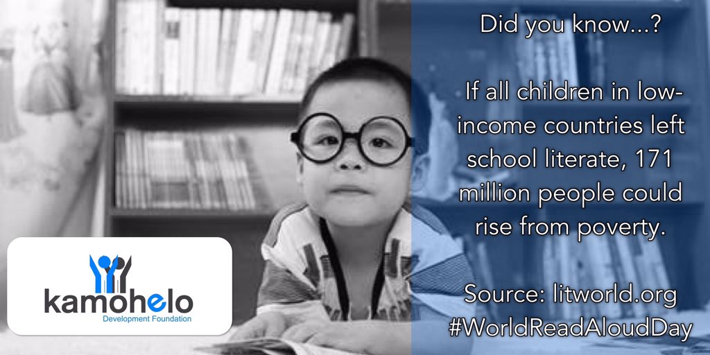 Media_Kamohelo's tweet image. Literacy and poverty cannot be separated! #WRAD2019 #ReadToLead #Literacy #WorldReadAloudDay