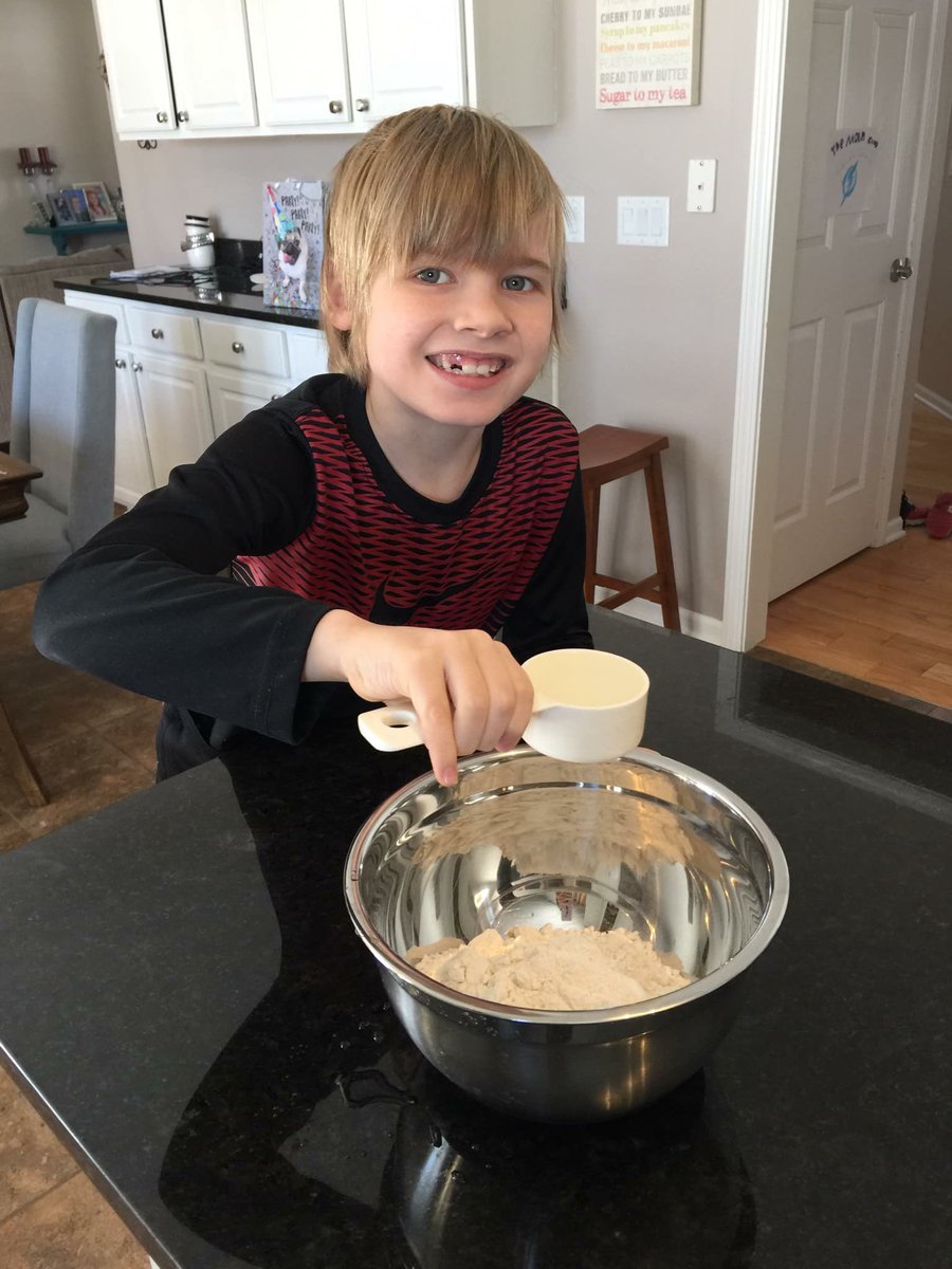 SLCSpearson's tweet photo. Snow day cookies have always been a tradition for this family, but this time around it’s cinnamon cake. #colddaycooking #pavetheway #pearsonpioneers https://t.co/07D3QgYzwd