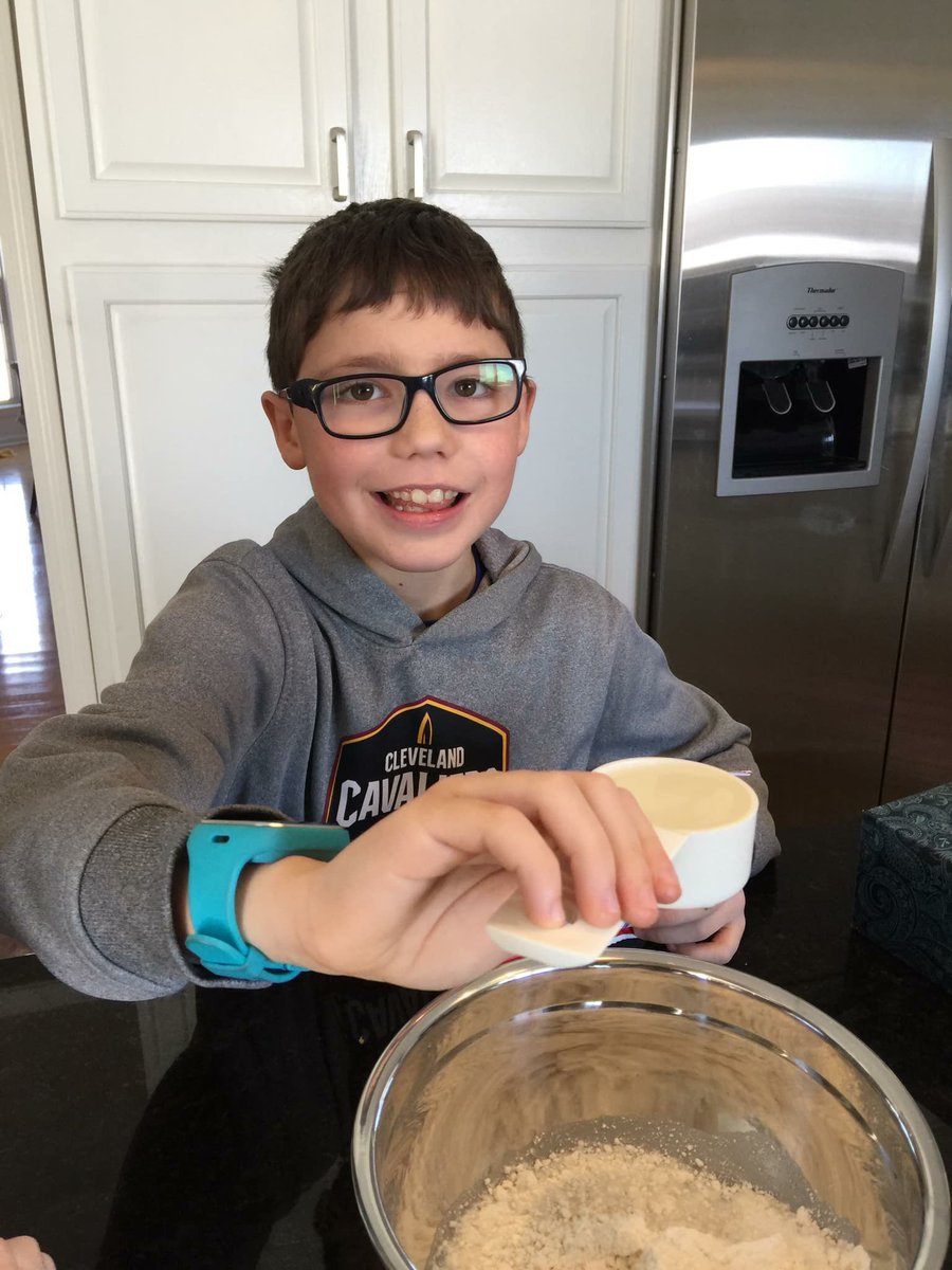 SLCSpearson's tweet photo. Snow day cookies have always been a tradition for this family, but this time around it’s cinnamon cake. #colddaycooking #pavetheway #pearsonpioneers https://t.co/07D3QgYzwd