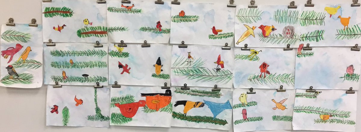 Bright, warm birds in snowy, cool worlds from second grade artists. <a href="/EdisonHtsd/">Thomas A Edison Elementary School</a> <a href="/_htsd/">Haddon Township Schools</a>