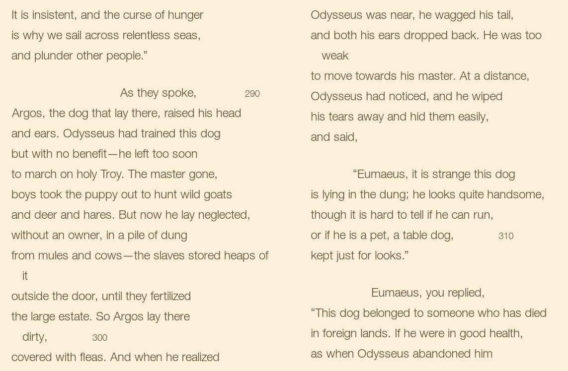 The first story of an ancient Greek dog is the most famous. Homer’s tear-jerking description of Argos, the neglected hunting hound, still moves us thousands of years laterIt is so easy to see ourselves and our own furry companions in this scene/1  #PATC3