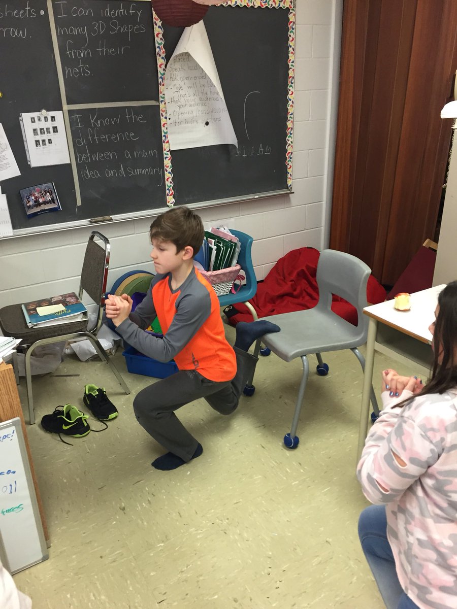 MrsThompsoncrew's tweet image. No gym due to assembly, too cold to go outside- Chair workouts it is for gym today! We get excercise in any way we can!😅🤪💪🏼#ocsbPHE #sweat #chairworkout