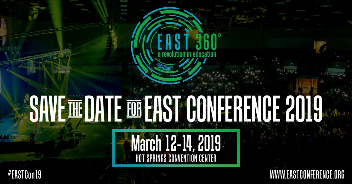 Make sure you mark it on your calendar! You will want to experience #EASTcon19  ! Let's get ready for a Revolution in Education! #InspireChange