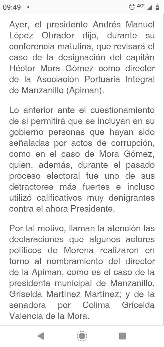 consejuridica's tweet photo. @jiica @JimenezEspriu @SCT_mx @Pemex @lopezobrador_ @api_manzanillo @dariocelise @SFP_mx #HectorMoraGomez Dir Gral de @api_manzanillo s parte de la #RedDeCorrupcion que tiene a #HectorLopezGutierrez #CoordinadorGeneralDePuertosyMarinaMercante atrapado hay q ver su declaración patrimonial y la de conflicto de intereses https://t.co/k1ASEb0vl5 vía @DineroEnImagen https://t.co/pPxPT7PBAr