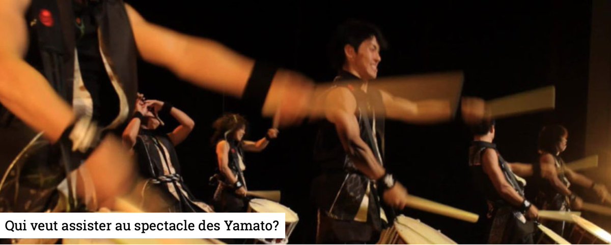 MyBigGeneva's tweet photo. 10 invitations sont à gagner sur @MyBigGeneva pour le spectacle YAMATO le 8 février 2019 au Théâtre du Léman en partenariat avec Opus One. Qui tente sa chance? https://t.co/rvQxMO4UVp https://t.co/1zHtnLqdkW