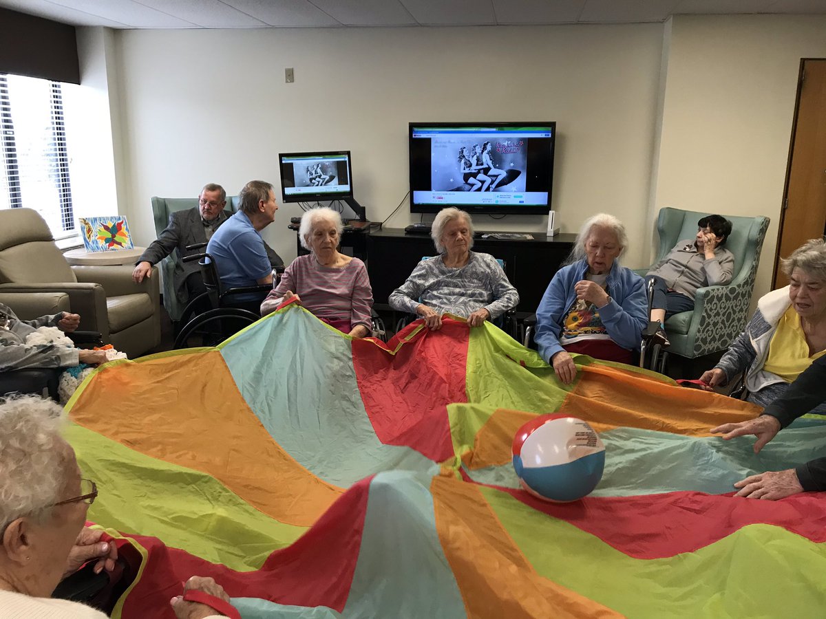 ParkTerraceHC's tweet photo. Parachute Fun Along With Oldies Music Perfect Combination ! #DailyRythms #Vitality #MusicalMovements #LegacyLane #Trilogy https://t.co/GXm7u5ohoz