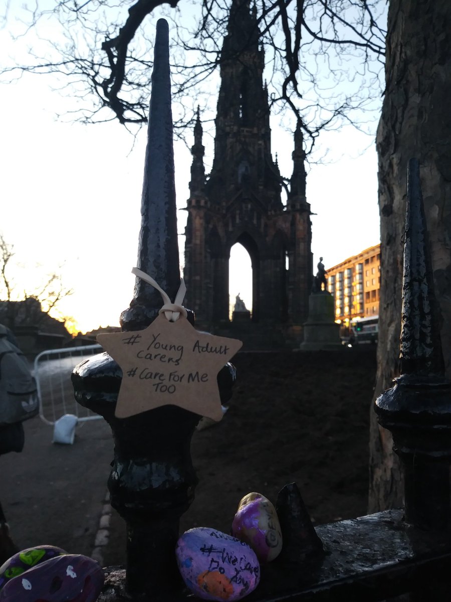 InYourCornerIYC's tweet photo. Even leaving a little reminder to support young carers in princes street gardens !! #YoungCarersAwarenessDay #WeCareDoYou #sharingourcaring #CareForMeToo #ycpebbletrail https://t.co/SQ2mYLCdfa