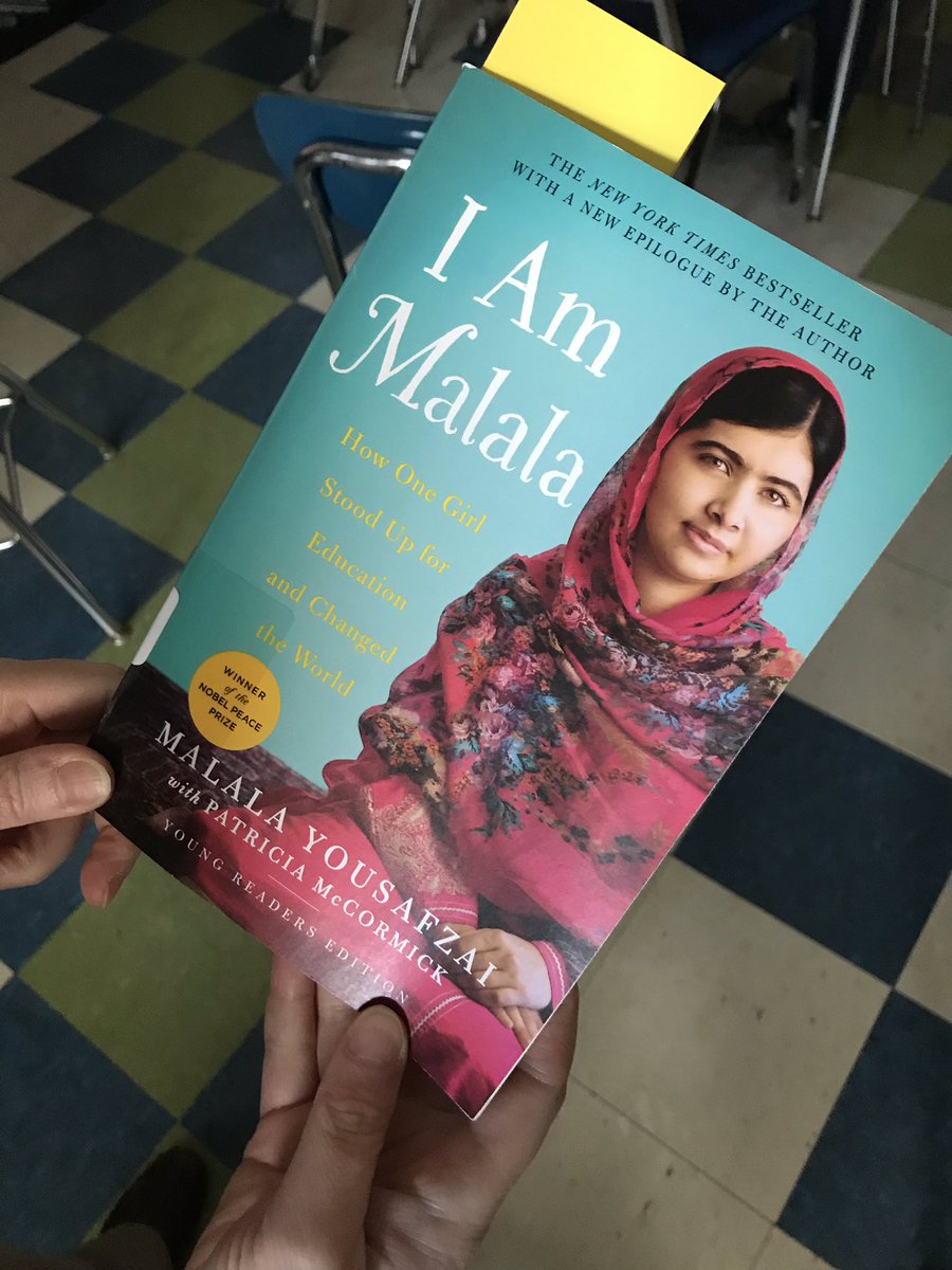 sarverteaches's tweet image. .@marcizane shared information about @Malala and her impact on education for girls! #PeaceSignsProject #WeB4Me @CollinsNBCT