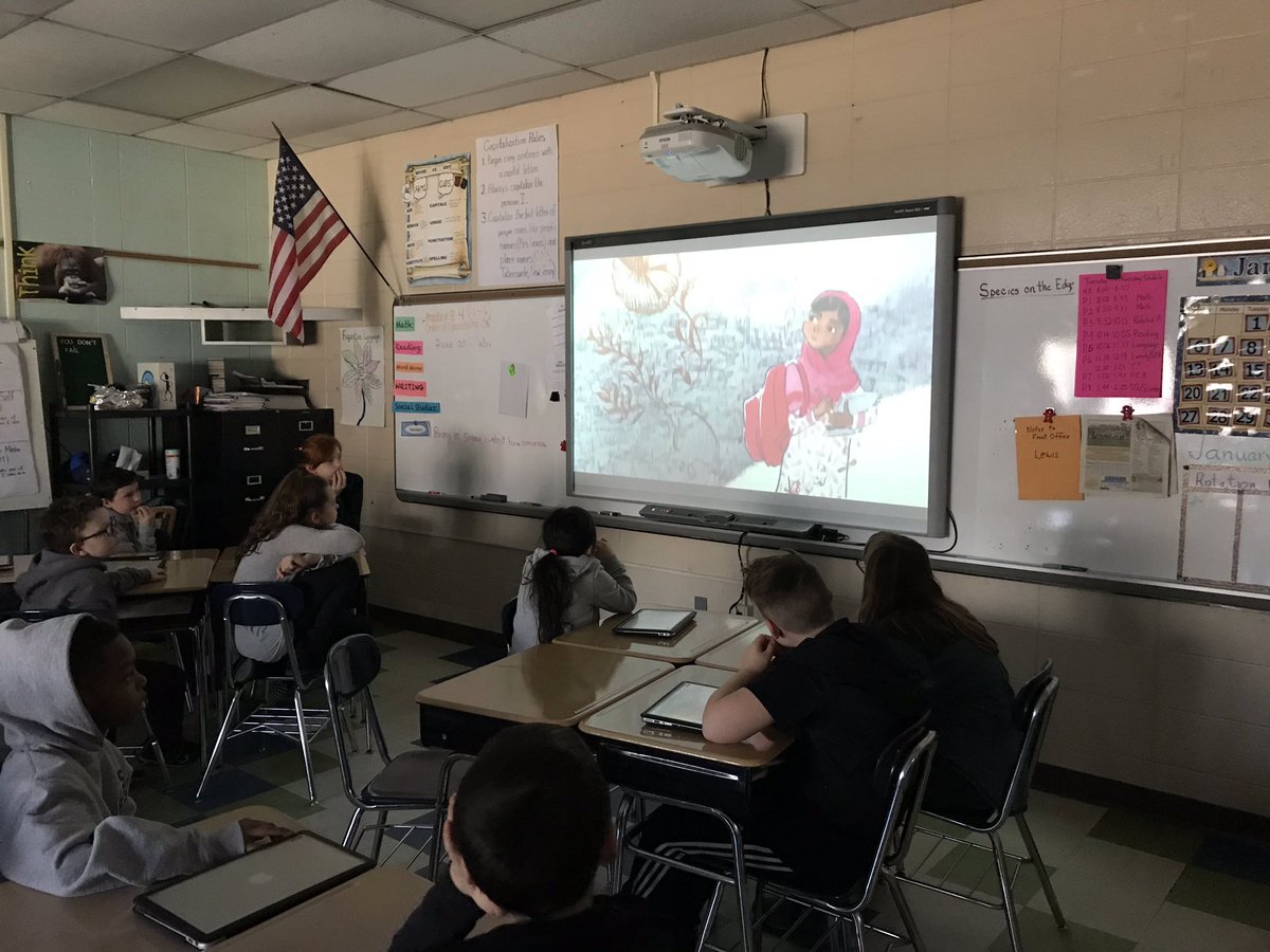 sarverteaches's tweet image. .@marcizane shared information about @Malala and her impact on education for girls! #PeaceSignsProject #WeB4Me @CollinsNBCT